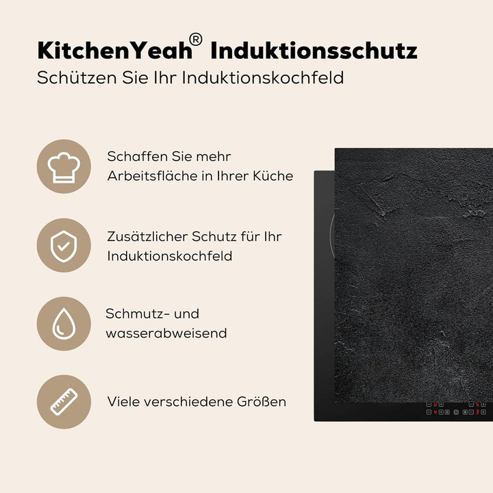 MuchoWow Herdabdeckplatte Ceranfeld Spritzschutz Küche Industriell - Beton - Grau - Vintage - Rustik