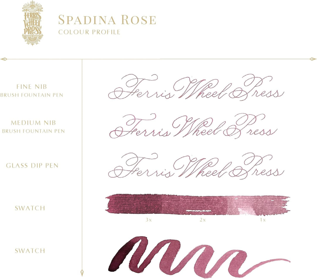 Ferris Wheel Press Fountain Pen Ink | Everyday Ink Collection | Muted Rose| 38ml Muted Rose 38 ml, M