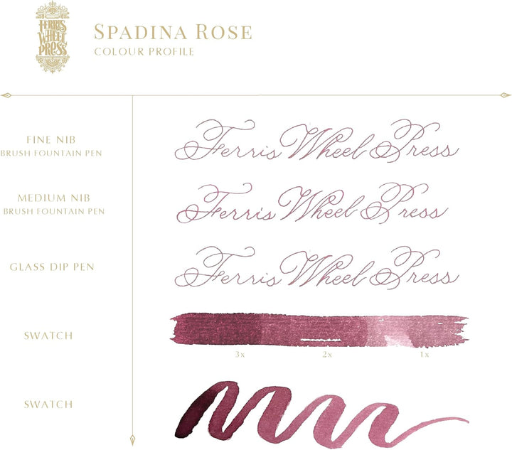 Ferris Wheel Press Fountain Pen Ink | Everyday Ink Collection | Muted Rose| 38ml Muted Rose 38 ml, M
