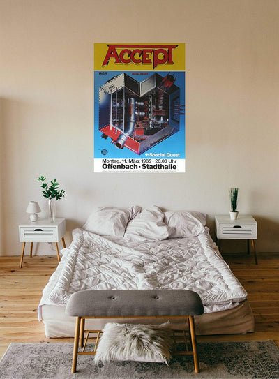 Accept - Metal Heart, Offenbach & Frankfurt 1985 » Konzertplakat/Premium Poster | Live Konzert Veran