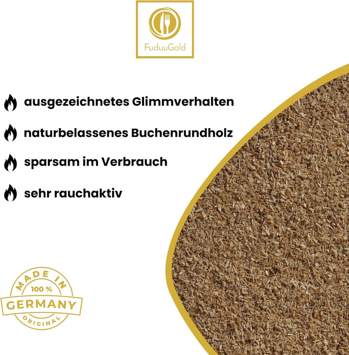 Fuduu Gold Räucherspäne Buche (0,2-1,0) fein 15kg Sack