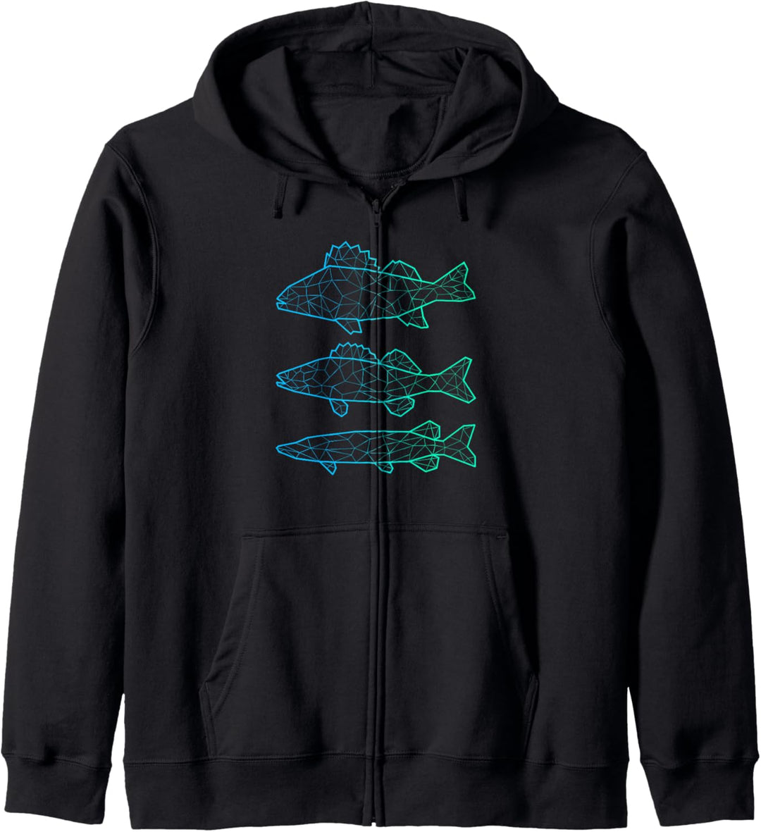 Raubfisch Angeln Polygon Barsch Zander Hecht Angler Kapuzenjacke