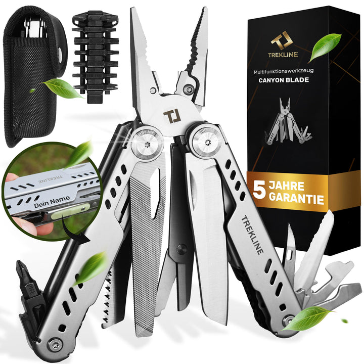 Multitool [440C Edelstahl] Outdoor Camping Survival Multitool Werkzeug Messer, Überlebensmesser, Tas