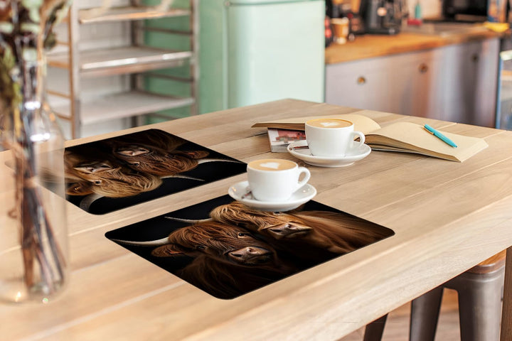 KitchenYeah© Platzsets Abwaschbar 6-Teilig 45x30 cm Tischsets Platzdeckchen Platzset Unterlage Tisch