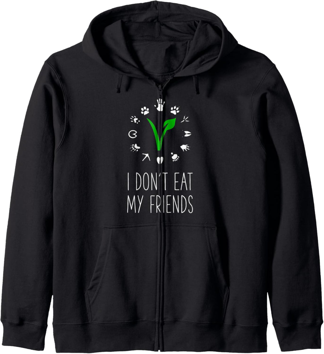 Friends Not Food Powered By Plants Vegan Workout Kapuzenjacke