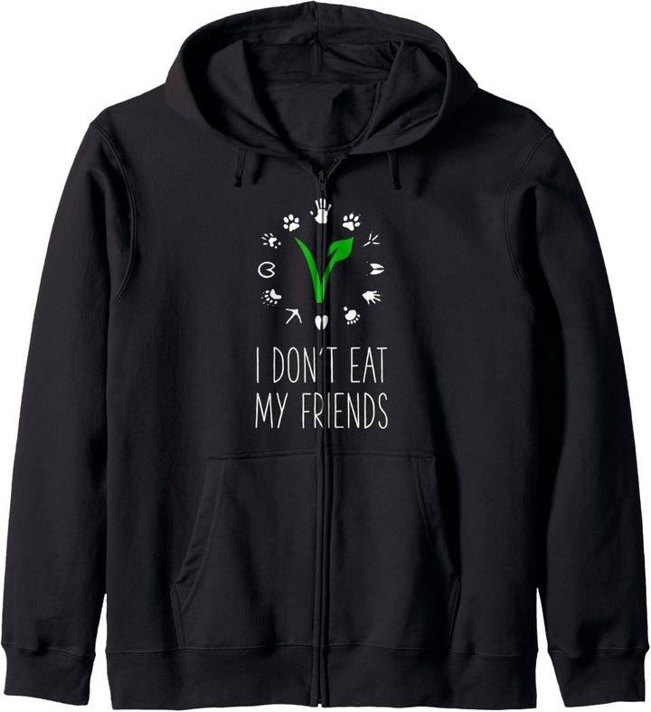 Friends Not Food Powered By Plants Vegan Workout Kapuzenjacke