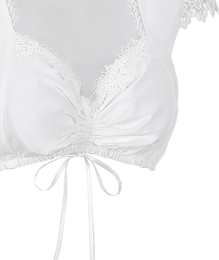Kelliar Dirndlbluse Damen Trachtenbluse Creme Dirndl Bluse für Bavarian Oktoberfest 42 Creme-78, 42