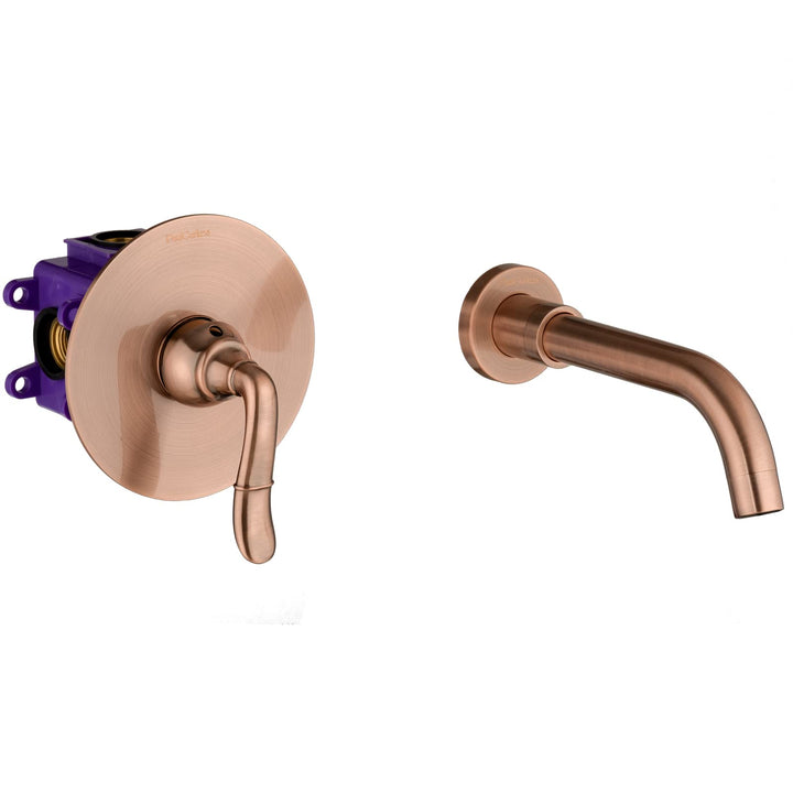 PaulGurkes Unterputz Duschsystem Set Kupfer Rote Bronze Regendusche, Ares &amp; Kronos:Waschtischarmatur