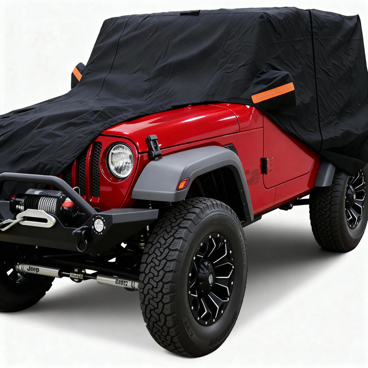 Big Ant Autoabdeckung, 100% wasserdichte Auto Vollgarage für Jeep Wrangler 2 Tür, Jeep Abdeckung Aut