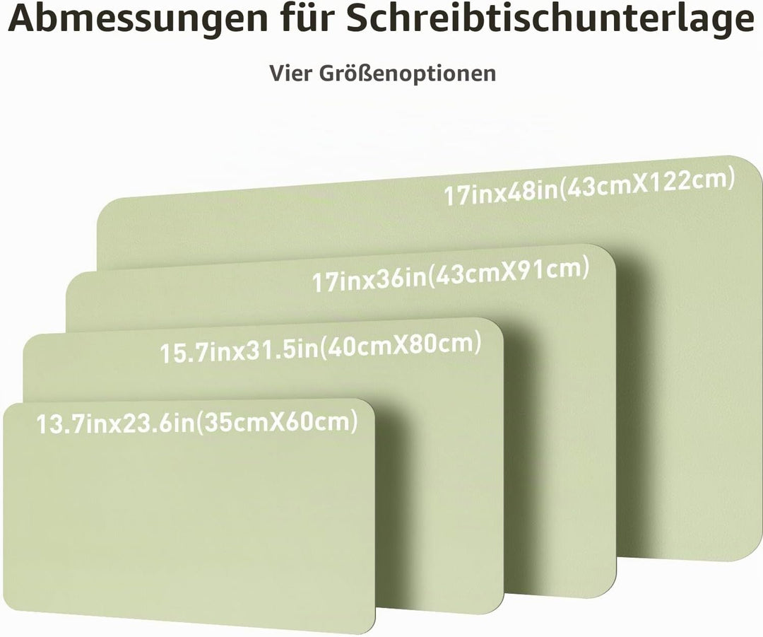 Aothia Schreibtischunterlage,PU-Leder-Schreibtischmatte,Mauspad,rutschfester Schreibtischschutz,wass