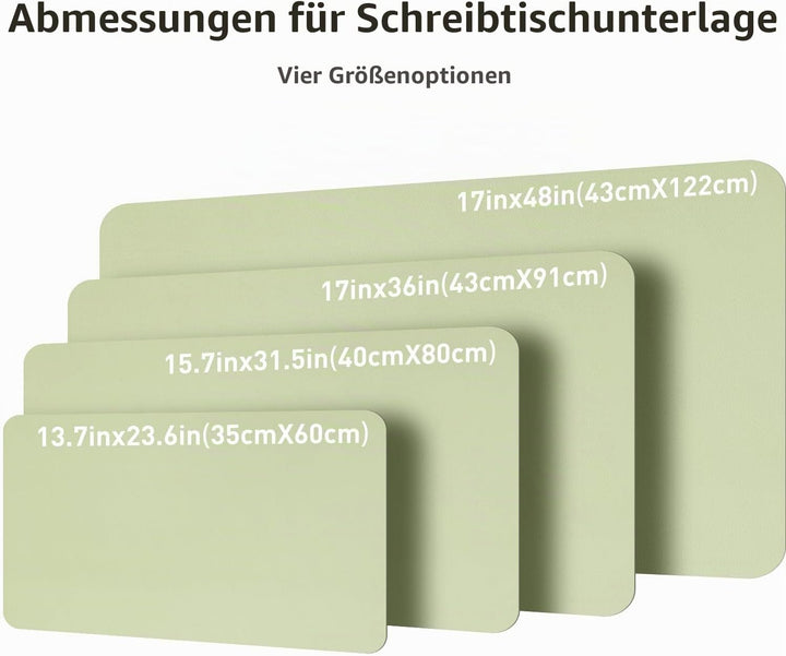 Aothia Schreibtischunterlage,PU-Leder-Schreibtischmatte,Mauspad,rutschfester Schreibtischschutz,wass