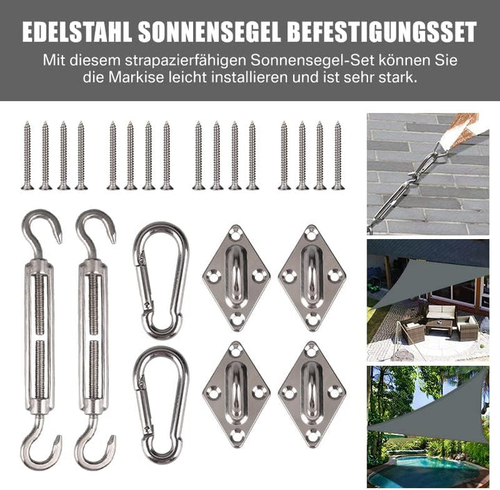 Sonnensegel Wasserdicht mit Befestigungs Kit, 2 x 3 m UV Schutz Sonnenschutz Segel für Garten, Balko