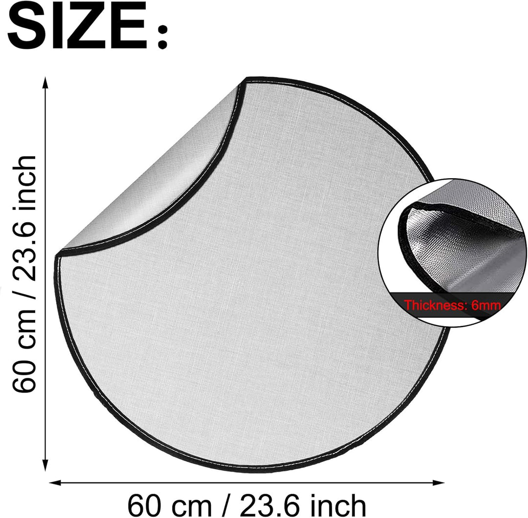 Qanye 24 Zoll Runde Feuerstelle Matte, Feuerstelle Matte, Grill Feuerfeste Unterlage, Feuerfeste Unt