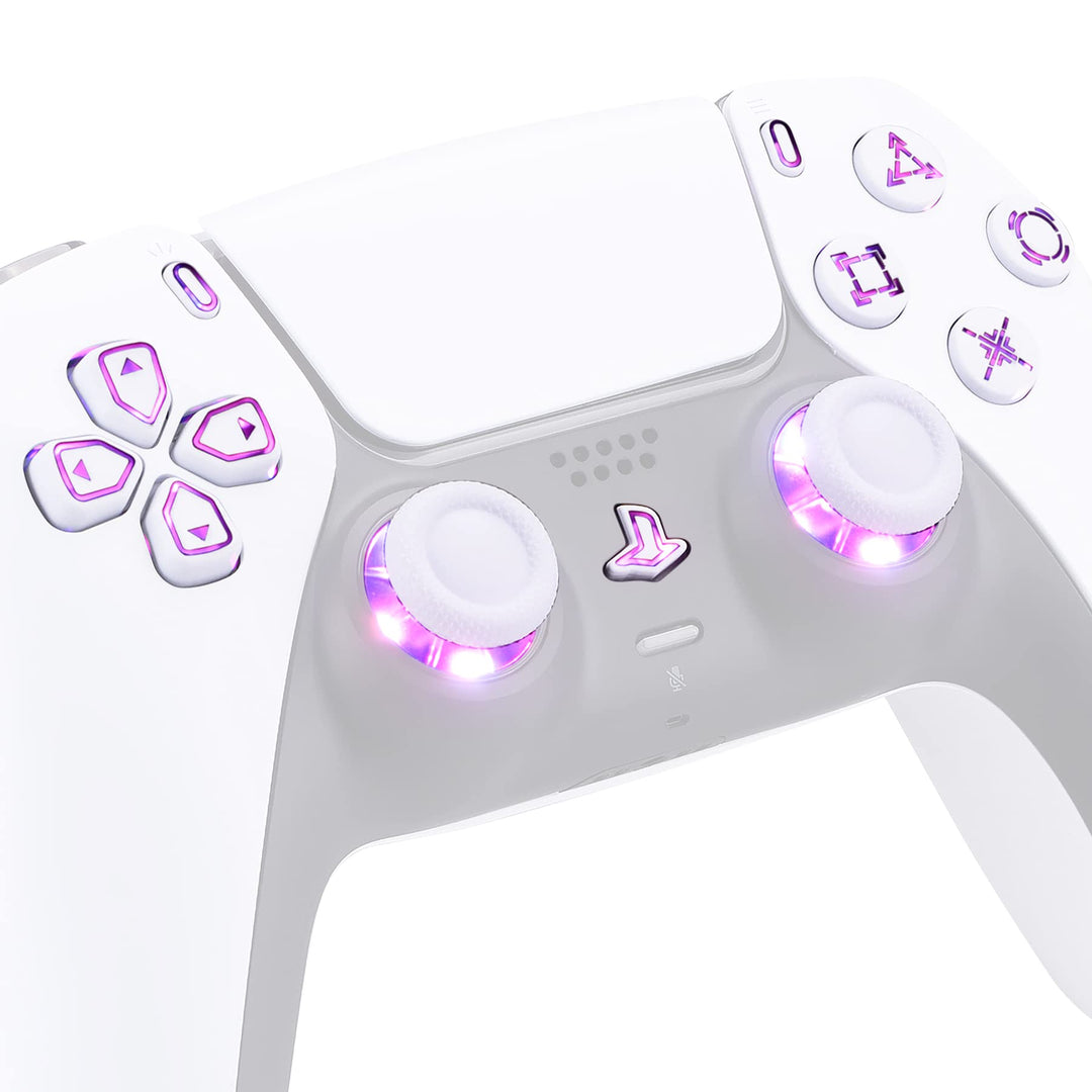 eXtremeRate 9 Modi 7 Farben DTF V3 LED Kit für ps5 Controller Ersatz Leuchttaste D-Pad Thumbsticks S