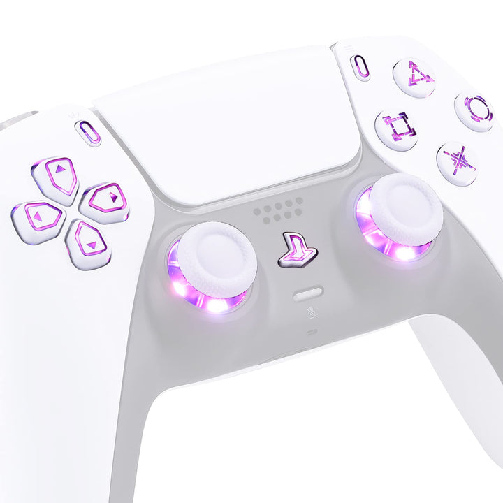 eXtremeRate 9 Modi 7 Farben DTF V3 LED Kit für ps5 Controller Ersatz Leuchttaste D-Pad Thumbsticks S