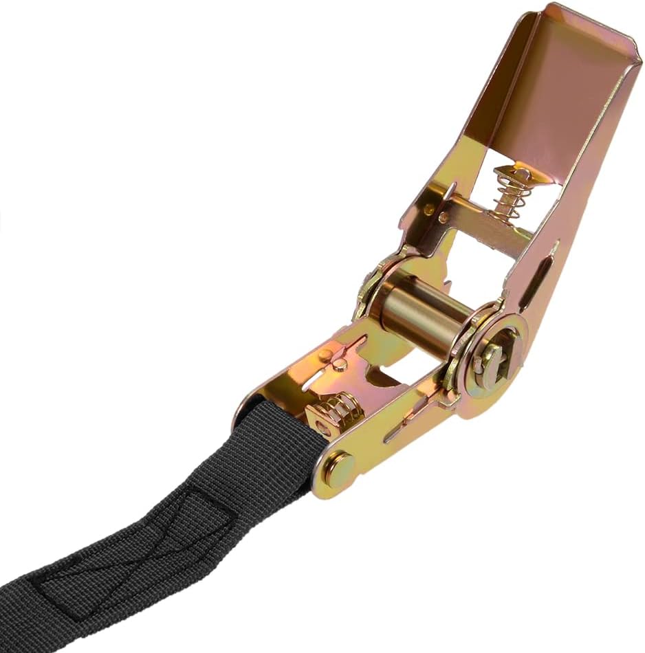 sourcing map 2Stk Ratschen Zurrgurt Spanngurte Spanngurt 10Mx25mm 250Kg Ladekappe Polypropylen für T
