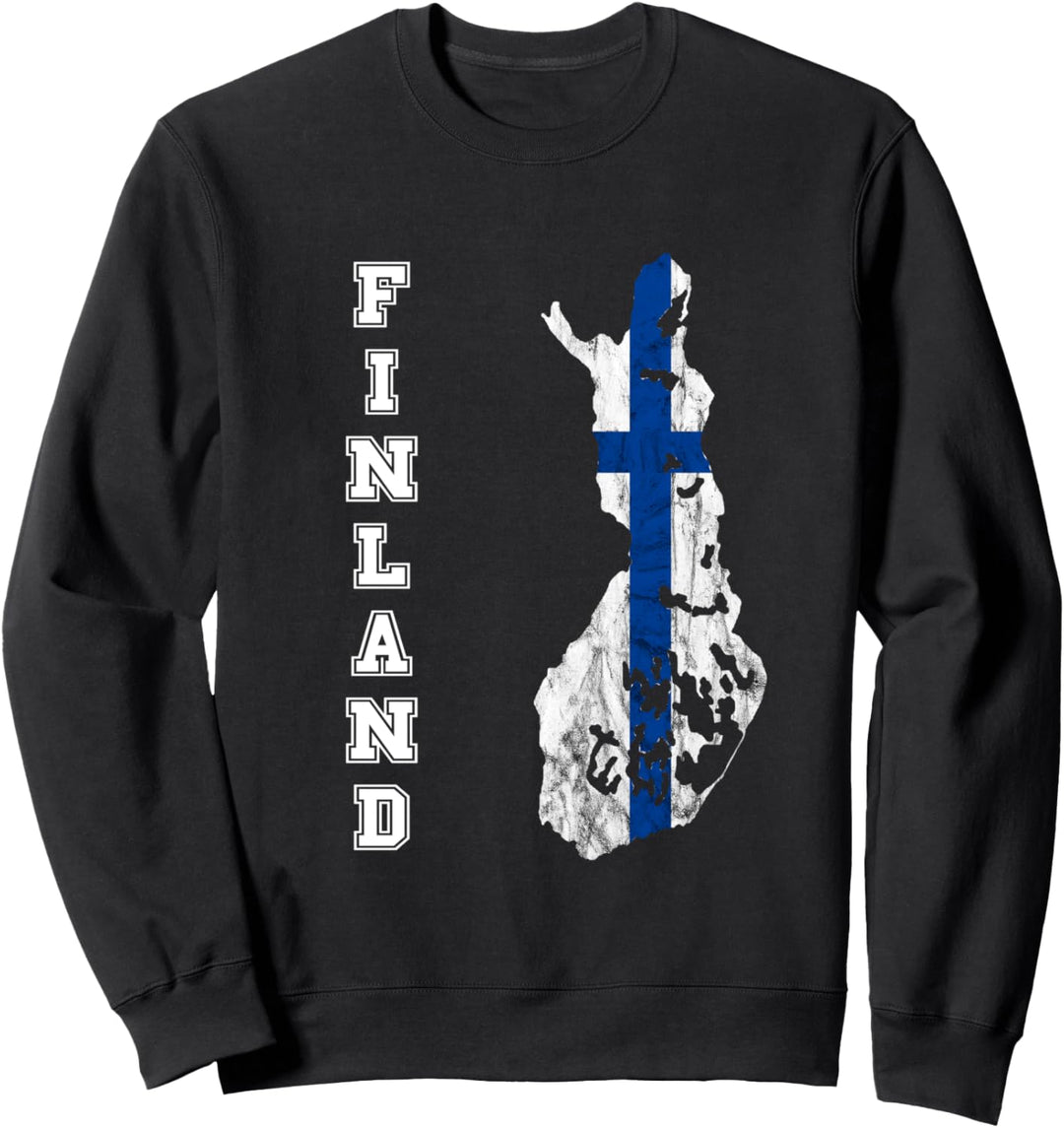Finnland Karte Umriss Finnland Reise Skandinavien Sisu Suomi Sweatshirt