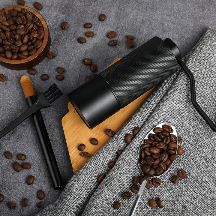 ISHEWUDU Manuelle Kaffeemühle, Kaffeemühle Manuell mit konischem Frässtift aus Edelstahl, Handkaffe