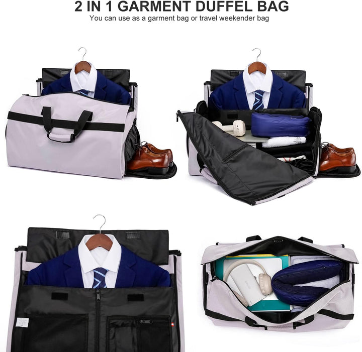Anzugtasche Kleidersack Reisetasche Herren für 3 Anzüge, Anzughülle Handgepäck mit Abnehmbarer Schul