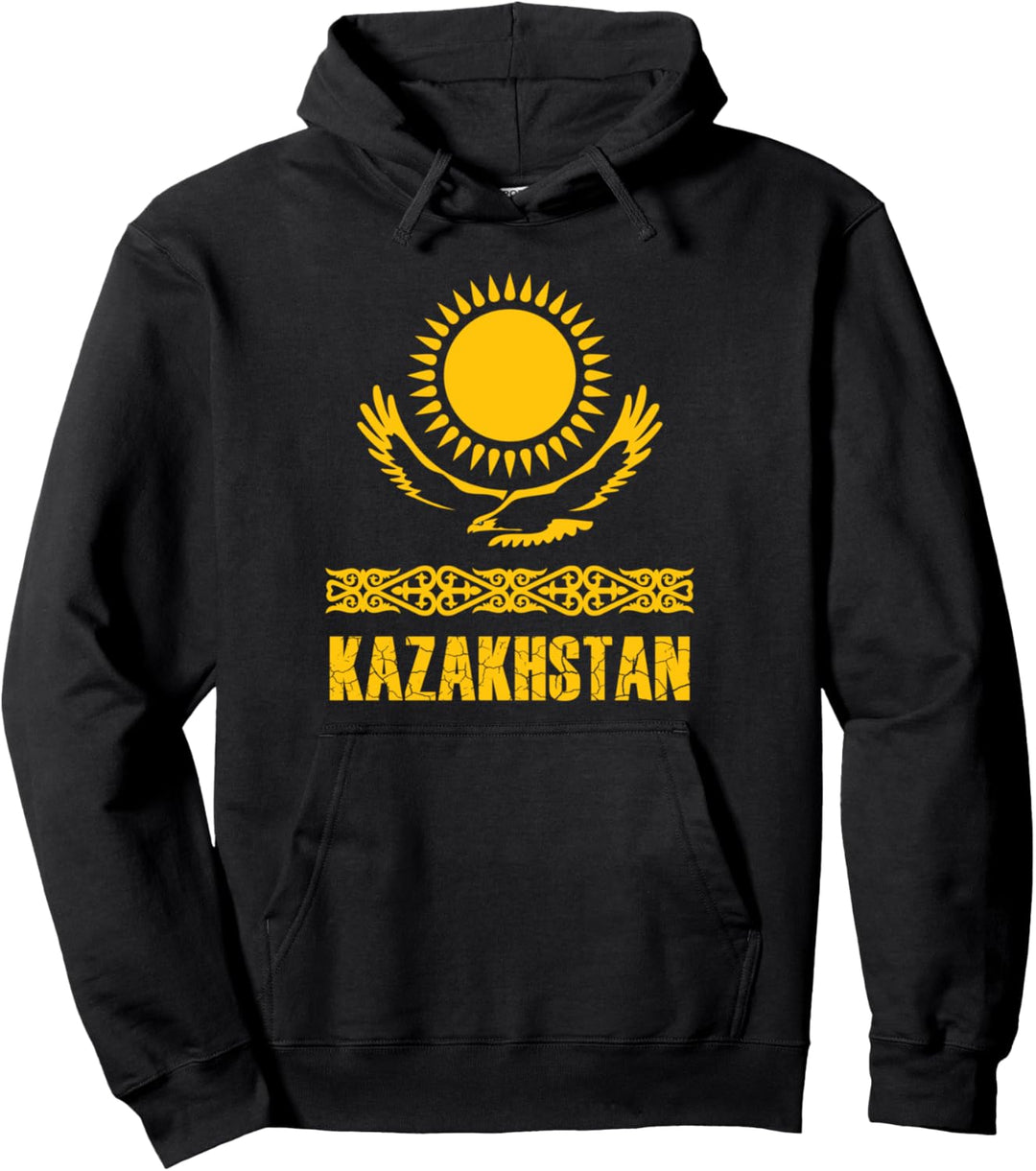 Kasachstan, Kasachstan-Flagge, Flagge von Kasachstan. Pullover Hoodie
