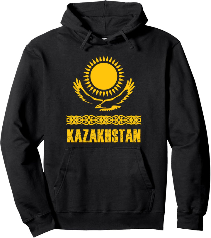 Kasachstan, Kasachstan-Flagge, Flagge von Kasachstan. Pullover Hoodie