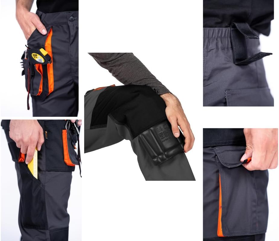 Mazalat Arbeitshosen männer mit Kniepolstertaschen, Grössen S-XXXL, Arbeithose Herren, Arbeitshose,