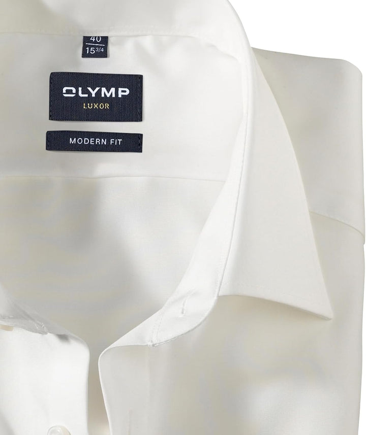 Olymp Luxor Modern Fit Hemd Kurze Ärmel 37 Beige 21, 37 Beige 21