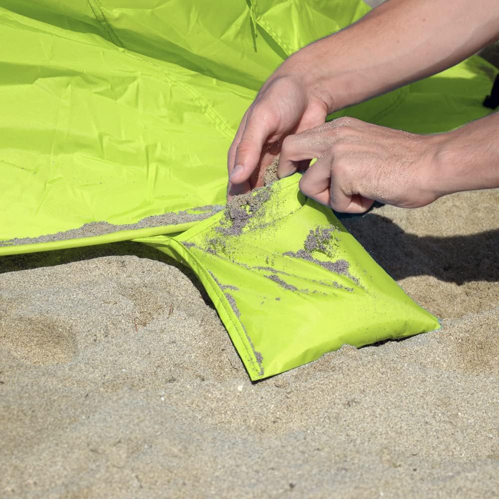 outdoorer Pop up Strandmuschel Zack Premium - Wurfmuschel mit UV 80 Sonnenschutz, Strandzelt, Windsc