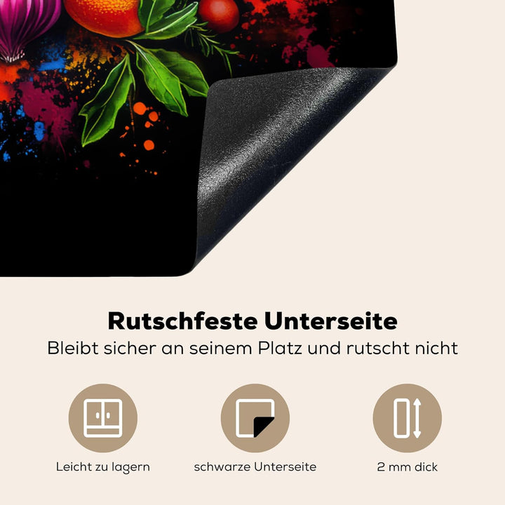 Herdabdeckplatte 90x52 cm Einteilig Induktionsmatte Küche Abdeckung Ceranfeld Herd Abdeckplatte Deko