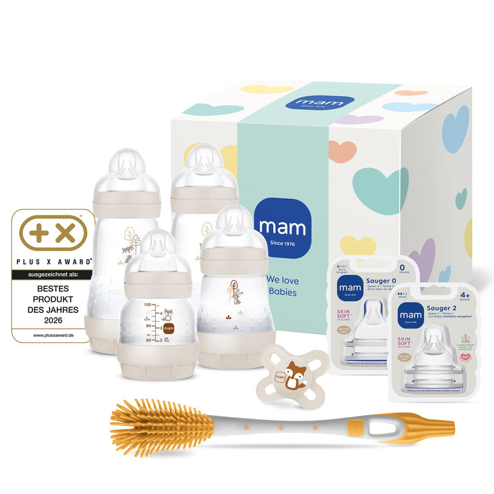 MAM Easy Start Anti-Colic Neugeborenen-Set | 0+ | Babyflaschen-Set | 94% Akzeptanz | 96% Hebammen-Em