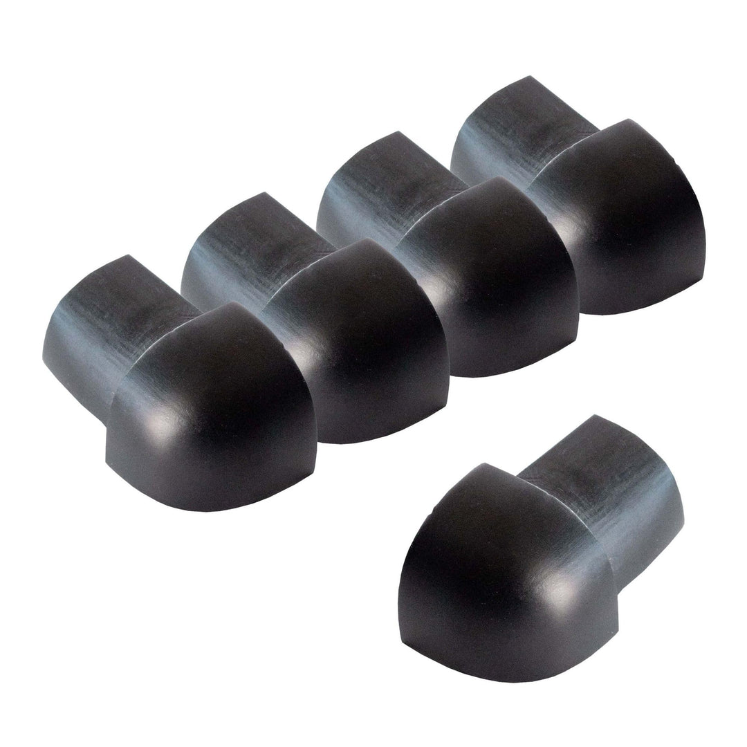 Dalsys Ausseneck für Fliesenschiene Aluminium (eloxiert) Viertelkreisprofil 10mm, 5 Stück Schwarz Fl