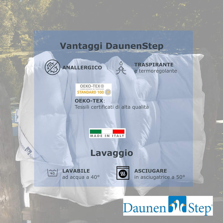 Daunen Step Bettdecke Mikrofaser NeoStep 400 | Wärmegrad Trio 4 Seasons| 155x200 cm Wärmegrad Trio 4