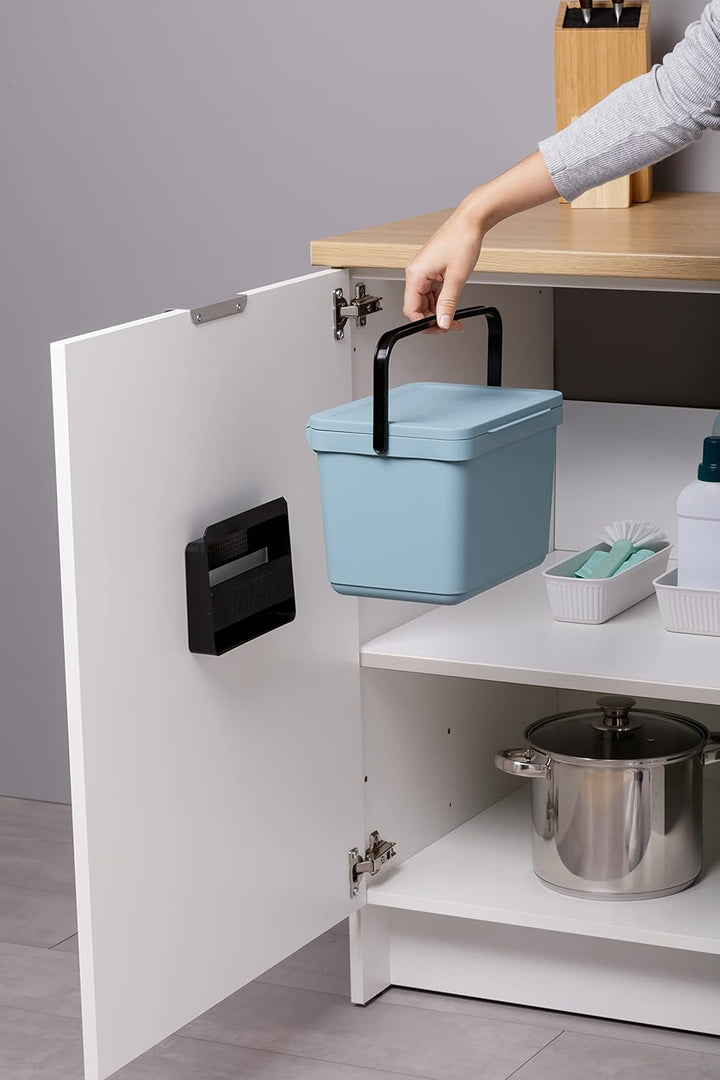 TATAY Biomülleimer Küche 6L | Organischer Abfalleimer Smart mit Halterung und Schrauben | Kompaktes