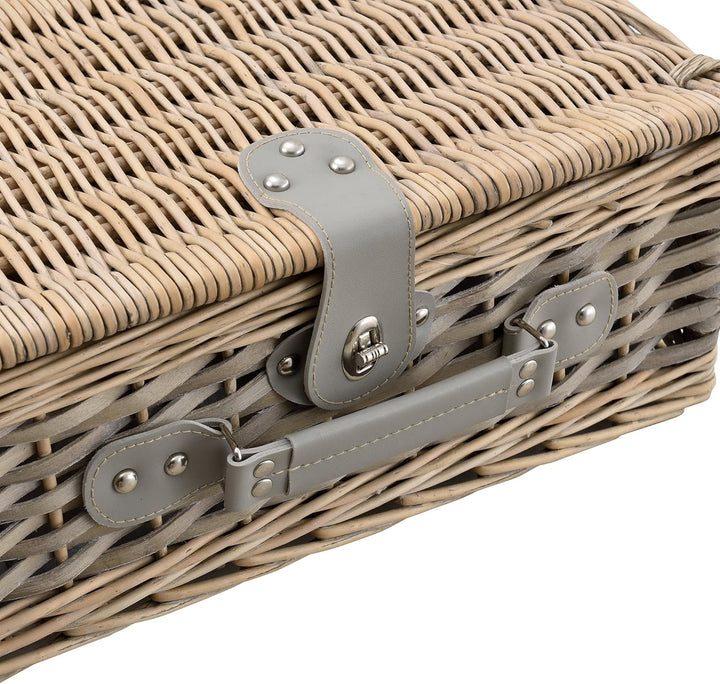 casa.pro Picknickkorb für 2 Personen Picknick-Set mit Kühltasche inkl. Geschirr Besteck Korkenzieher