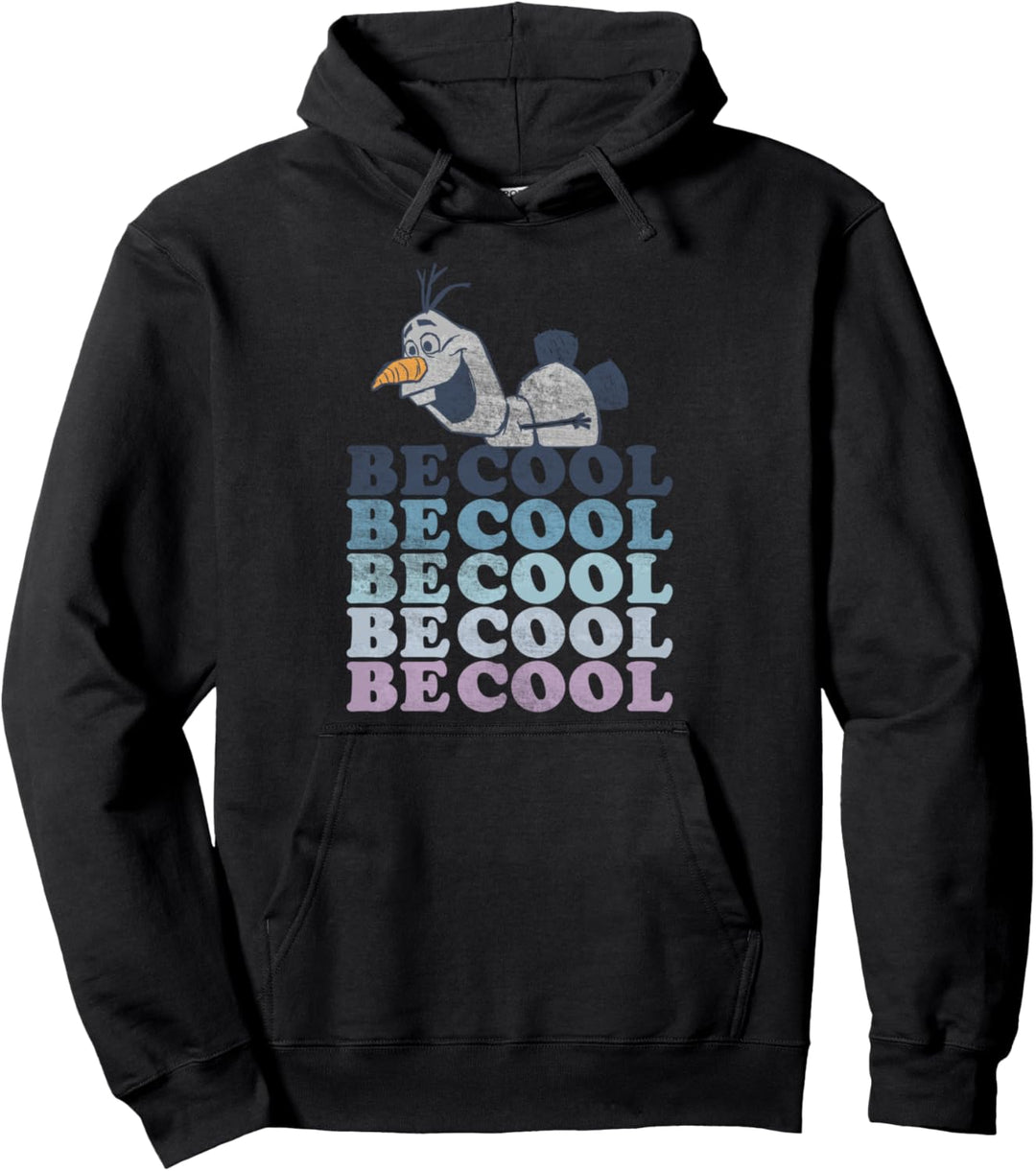 Disney Frozen 2 Olaf Be Cool Colorful Word Stack Pullover Hoodie