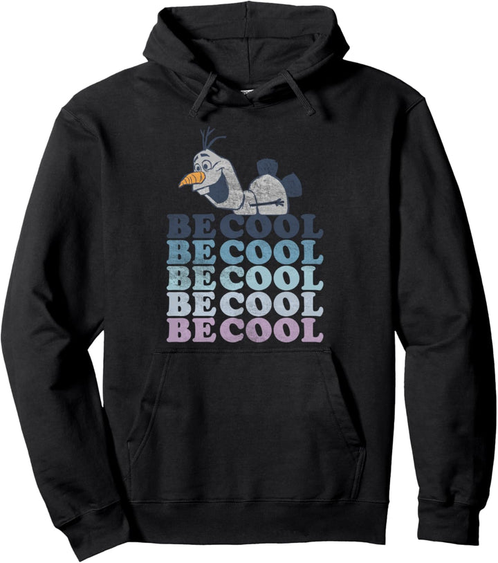 Disney Frozen 2 Olaf Be Cool Colorful Word Stack Pullover Hoodie