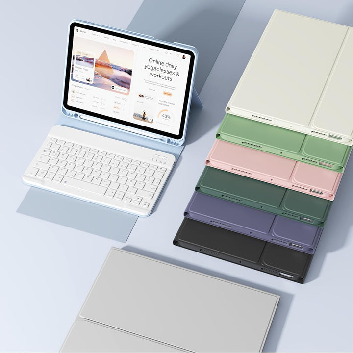 Hülle mit Tastatur für iPad Air 11 Zoll 2026/2025/2024, für iPad Air 10,9 2022/2020 5./4. Generation