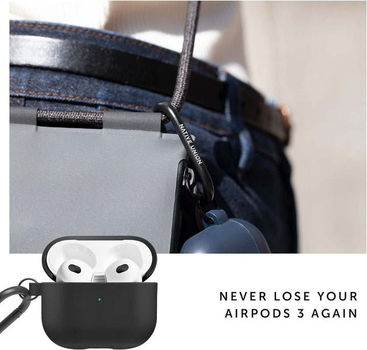 Native Union Roam Hülle für AirPods (Gen 3) – Glatte, minimalistische Hülle mit Clip – Kompatibel mi