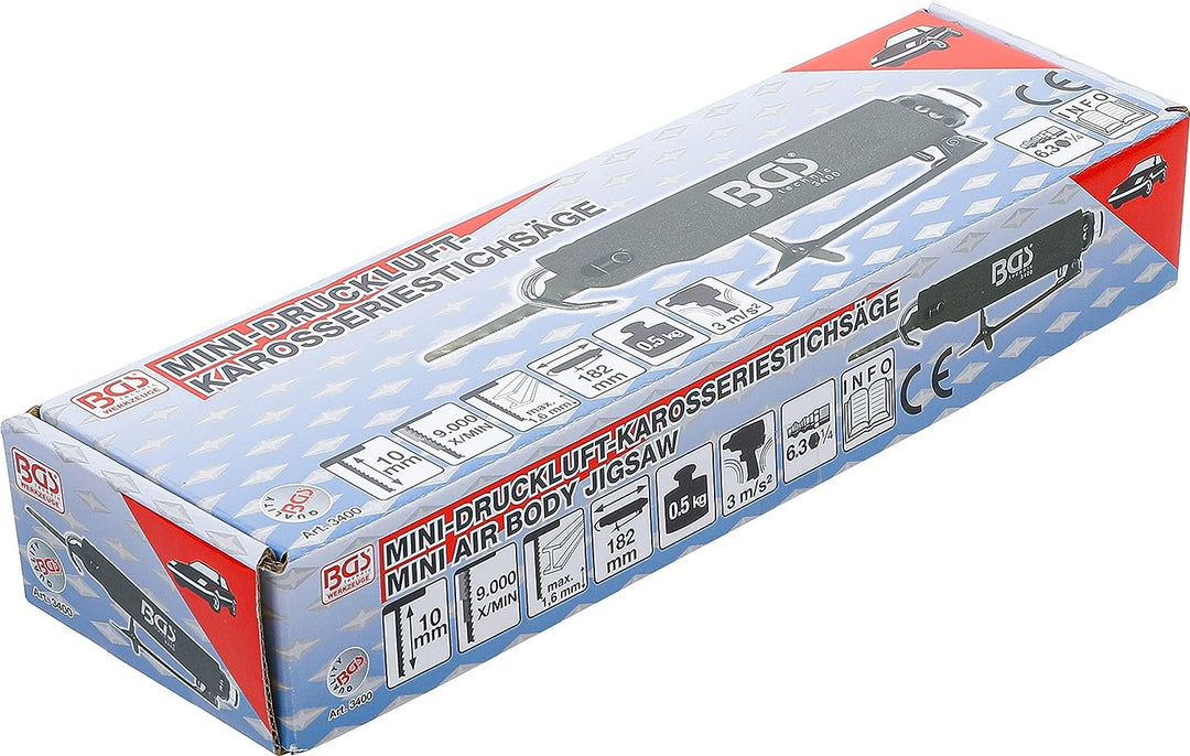 BGS 3400 | Mini-Druckluft-Karosserie-Stichsäge | vibrationsarm Mini-Stichsäge, Mini-Stichsäge