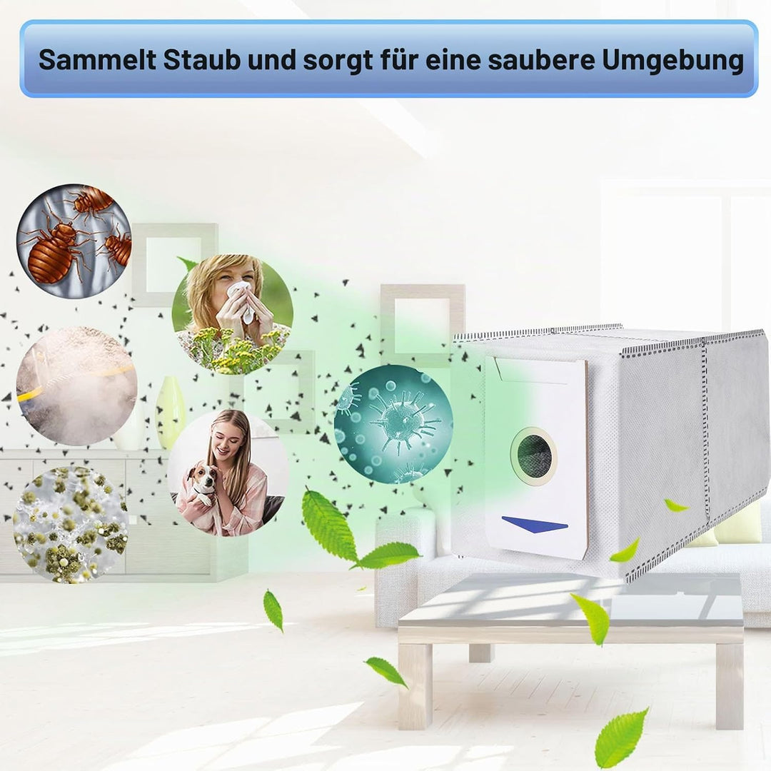12 Stück Staubbeutel Zubehör für Ecovacs Deebot T30 Omni/ T30 Pro Omni Saugroboter, 3L Grosser Kapaz