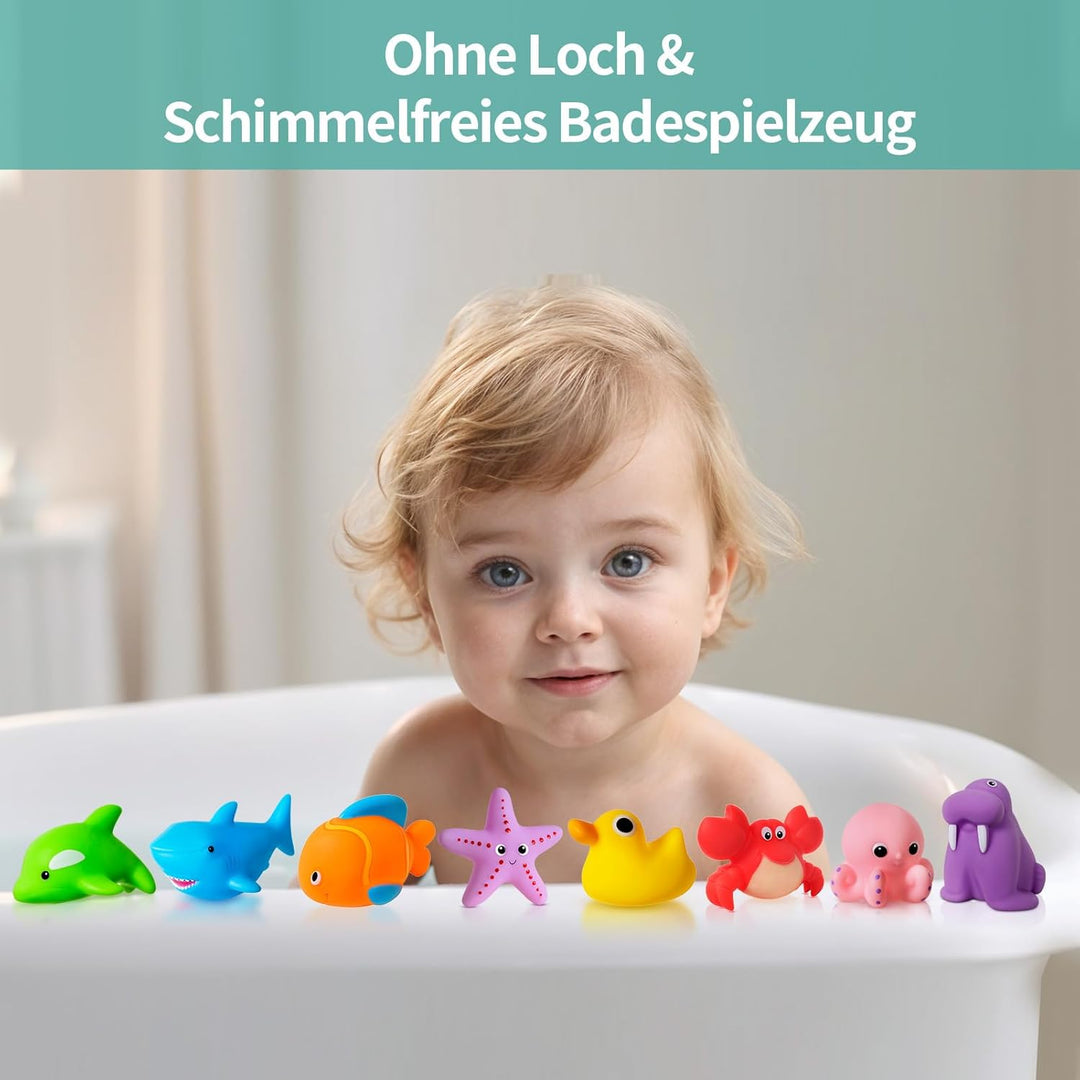 Ohne Loch - Badespielzeug Baby ab 1 2 3 4 Jahr, Wasserspielzeug Kinder Badewannenspielzeug Pool Spie