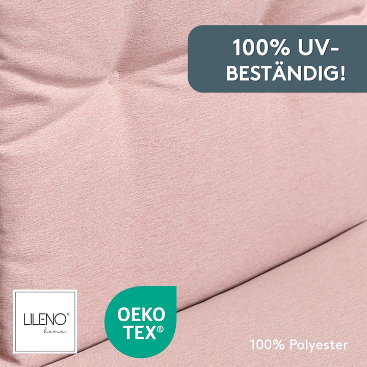 LILENO HOME Gartenstuhl Auflagen [1er Set - Niedriglehner] in Pfirsich - Bequeme Liegen als Sitzaufl