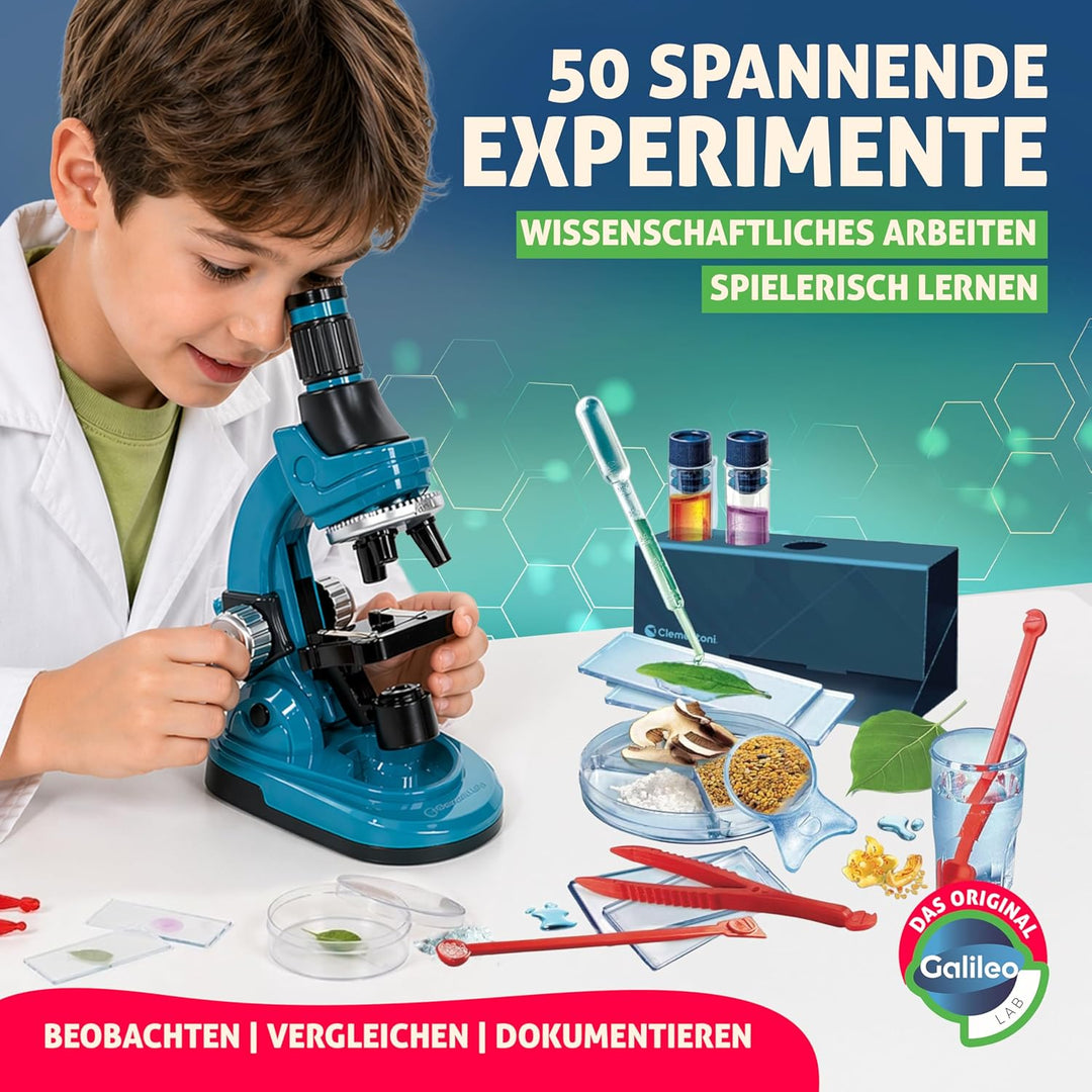 Galileo Lab Natur unter dem Mikroskop - Mikroskop für Kinder - Experimente für Kinder ab 8 Jahren, F
