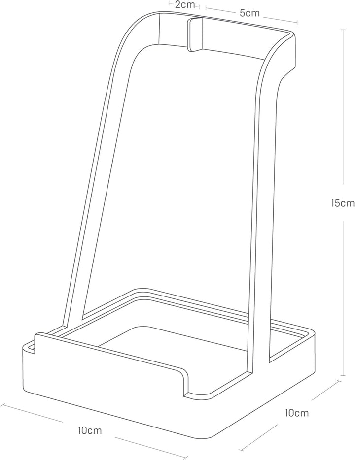 YAMAZAKI Home 2249 Tower Ständer für Schöpflöffel, Topfdeckel, Küchenutensilien, Schwarz 2248-P Schw