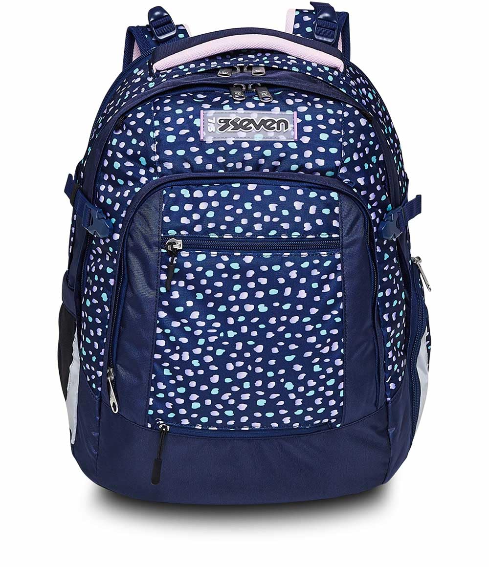 SEVEN Schulrucksack: ergonomisch &amp; erweiterbar, mit mehreren Fächern, Schulranzen für Mädchen&amp;Jungen