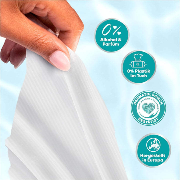 Pampers 99% Water Baby-Feuchttücher, 12 Packungen mit je 60 Feuchttüchern = 720 Baby-Feuchttücher, l