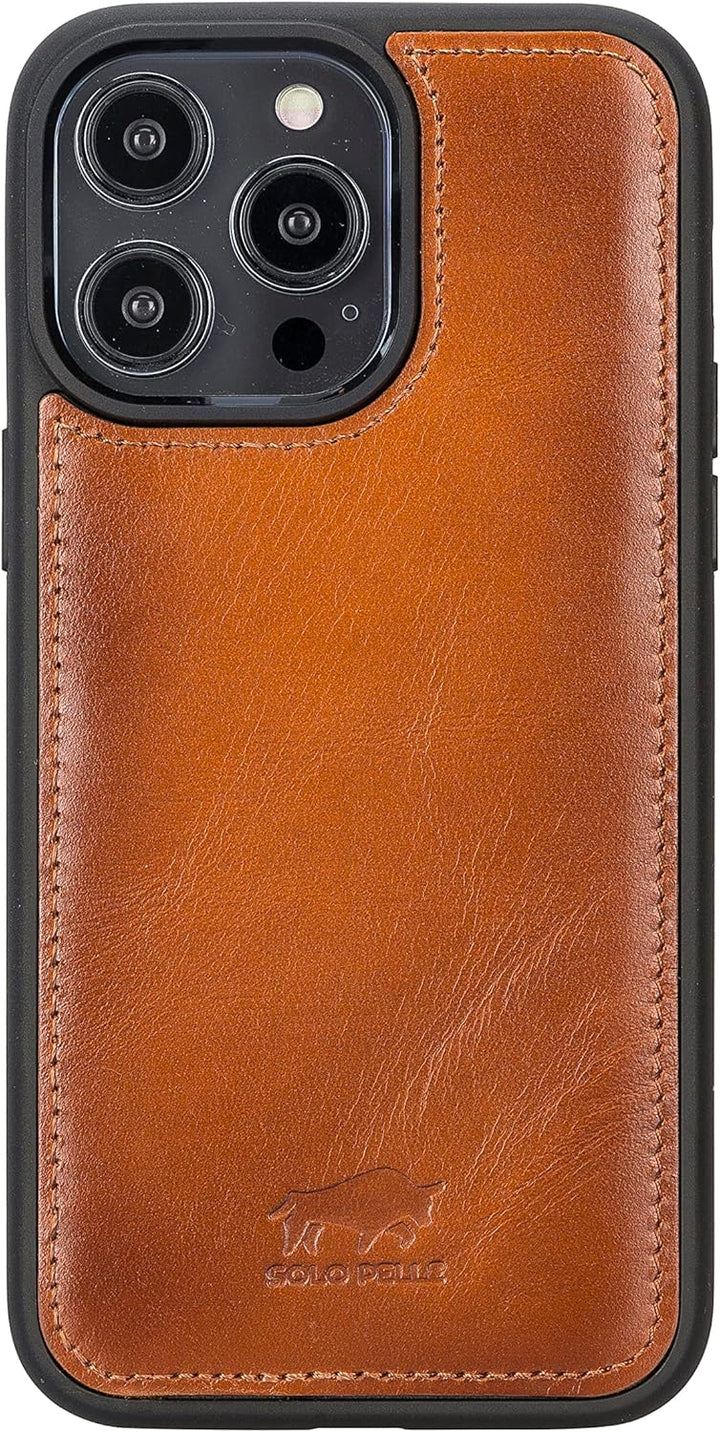 Solo Pelle Lederhülle kompatibel für iPhone 14 Pro Max in 6.7 Zoll abnehmbare Hülle (2in1) inkl. Kar