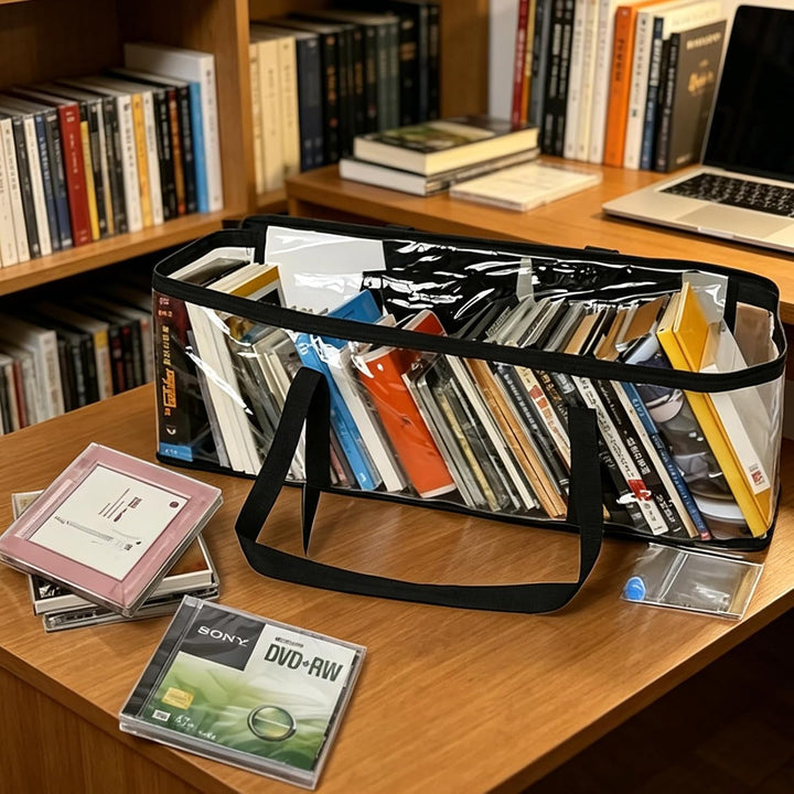 BAIFULAI 6 Stück DVD Aufbewahrungstaschen, 60 * 15 * 22cm CD Aufbewahrung Tasche, Platz für 160 DVDs