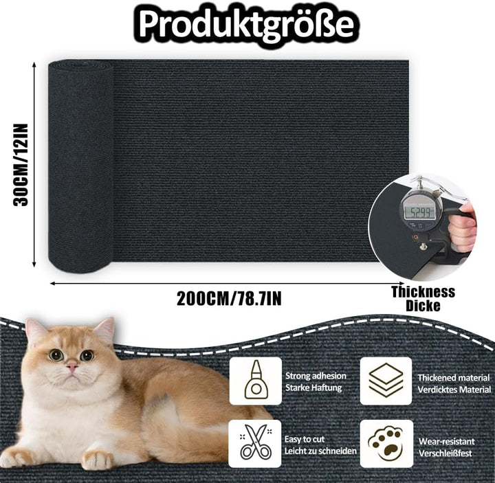 Kratzmatte Katze Selbstklebend - Kratzschutz Sofa Anti Kratz Folie Kratzwand für Katzen Frei DIY Ges