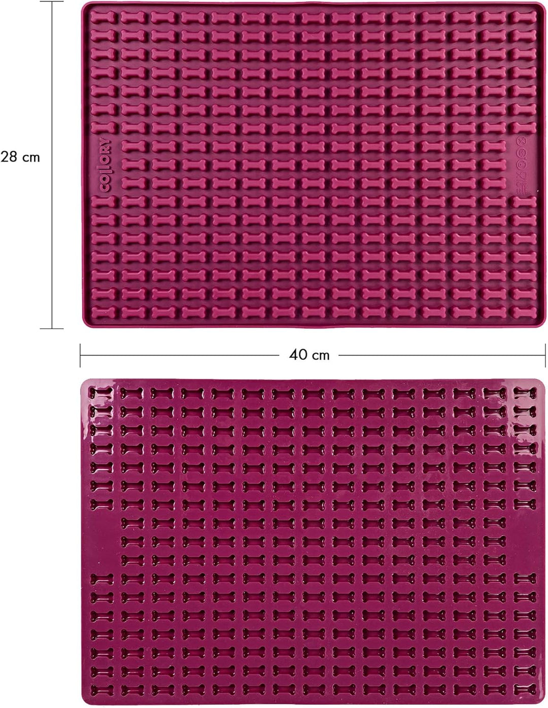 Collory® Mini Knochen (2cm) Silikon Backmatte, Backform für mini DIY Hundekekse und Leckerlis, Knoch